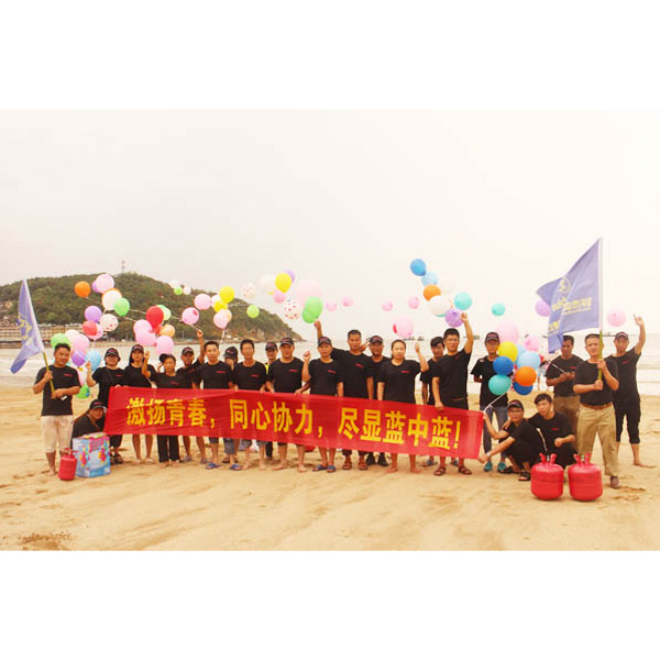百忙之中，公司組織員工海邊旅游